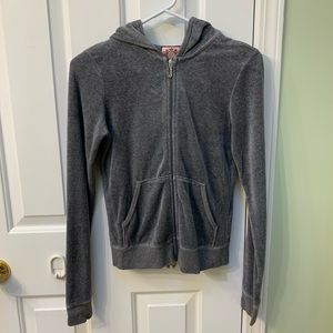 DARK GREY JUICY COUTURE TRACK JACKET / SMALL